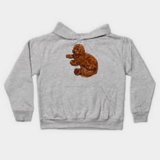 Cavapoo puppy dog vogue pose - cavalier king charles spaniel poodle, puppy love Kids Hoodie